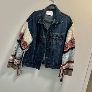 Zara Knit Jean Jacket